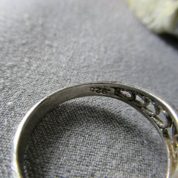 Sterling Heart Ring, Artisan Silver Sculpture & Filigree - Picture 6 of 7